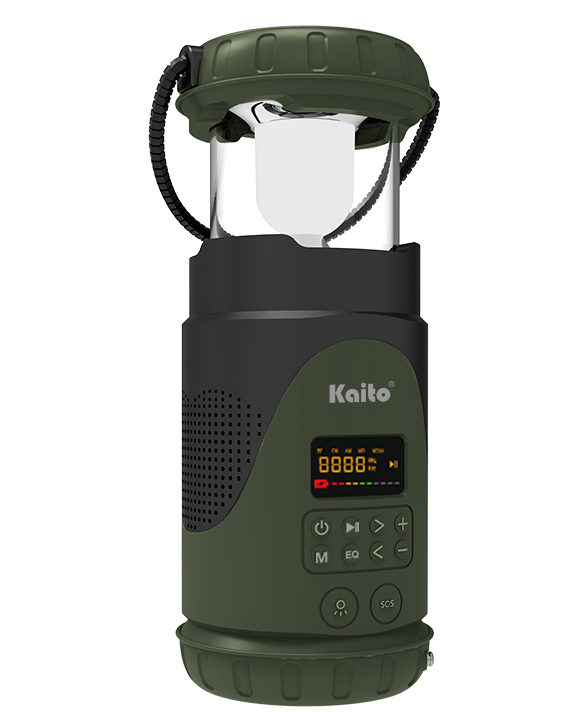 Emergency Camping Lantern & Flashlight, Hand Crank & Solar Powered