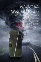 Emergency Camping Lantern & Flashlight, Hand Crank & Solar Powered