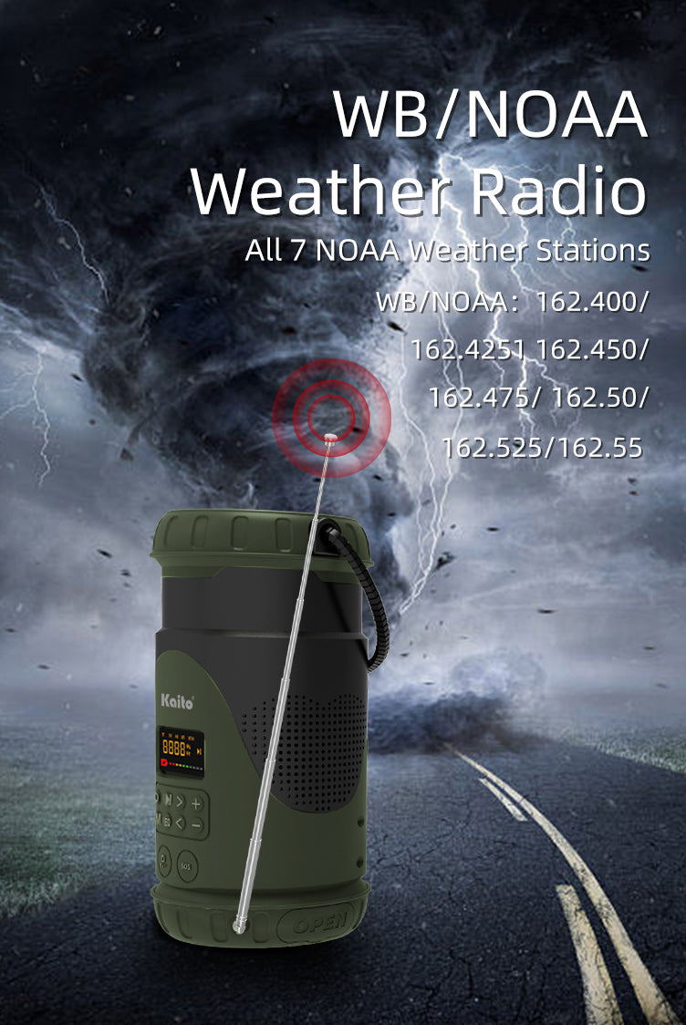 Emergency Camping Lantern & Flashlight, Hand Crank & Solar Powered