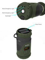 Emergency Camping Lantern & Flashlight, Hand Crank & Solar Powered