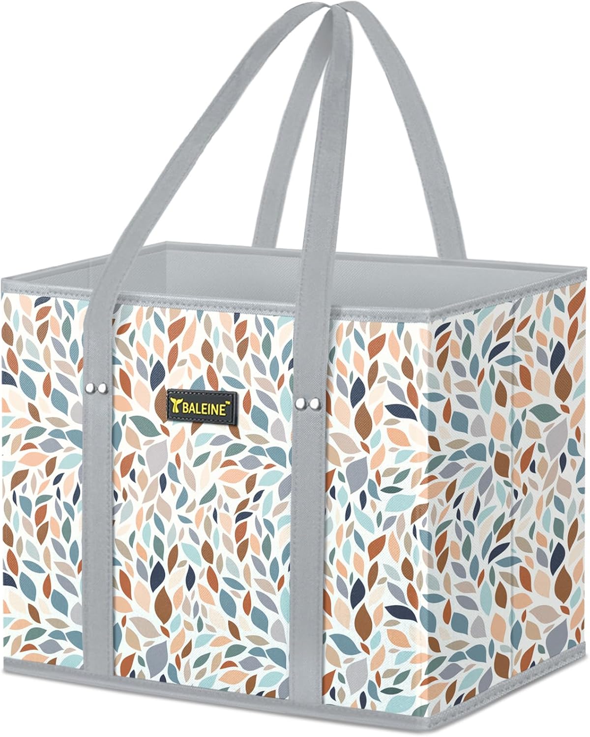 🛍️ Extra Large Reusable Shopping Bags 4-Pack | Foldable Box Tote with Reinforced Bottom