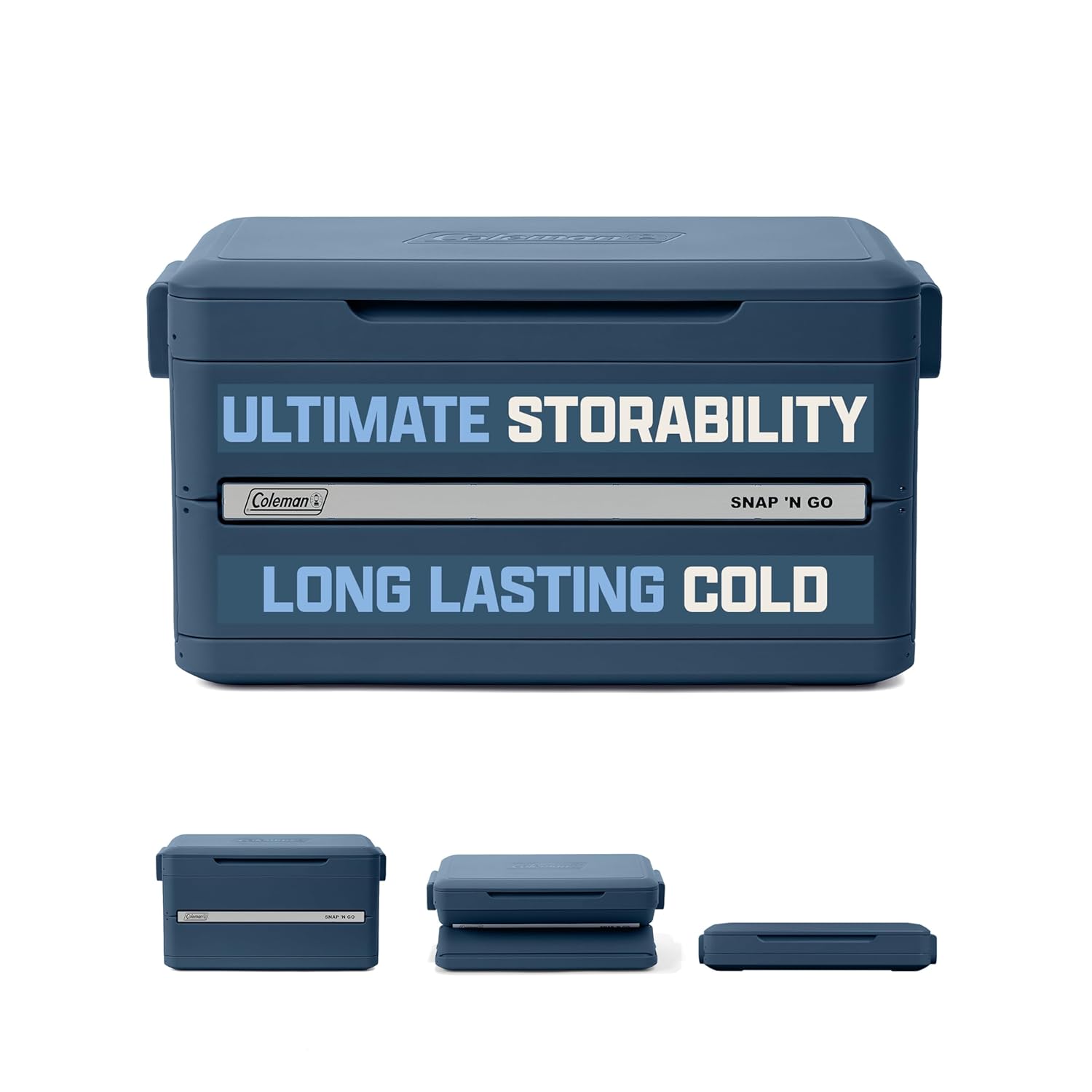 64-Can Collapsible Hard-Sided Cooler - 48H Ice Retention & Space-Saving Design