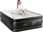 🛏️ Inflatable Mattress with Built-in Pump | Double Height Air Bed | 660 lbs Support