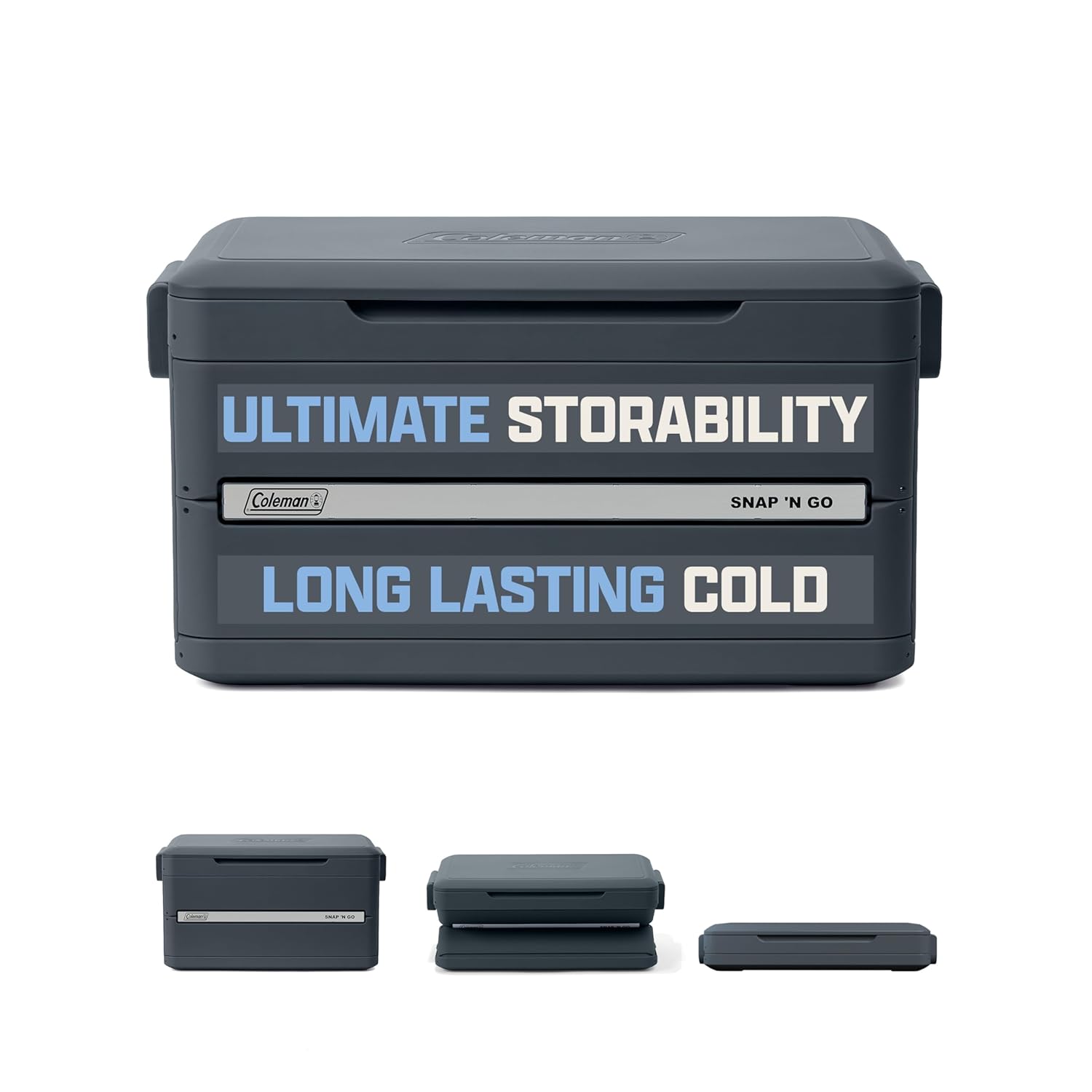 64-Can Collapsible Hard-Sided Cooler - 48H Ice Retention & Space-Saving Design