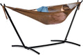 Brazilian Style Double Hammock with Stand 🌴 | 10-Min Setup, 450lbs Capacity