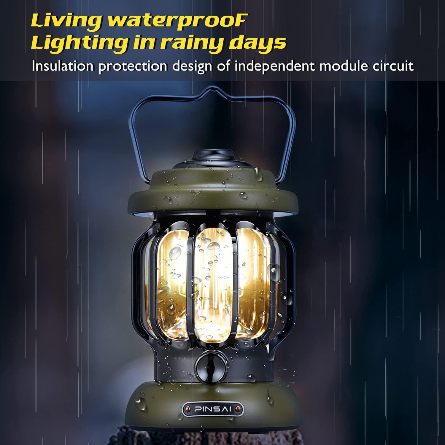 LED Camping Lantern,Rechargeable Retro Metal Camp Light,Battery Powered Hanging Vintage Lamp